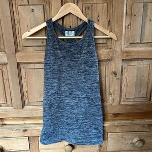 Athleta Small Tank Heathered Gray Renew Racerback Sports Bra Tank Top‎ Textured
